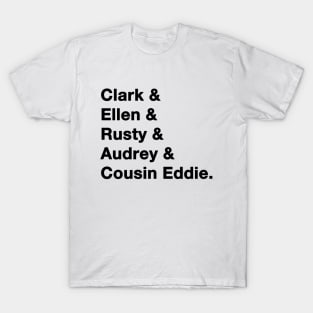 Christmas Vacation Names Black T-Shirt